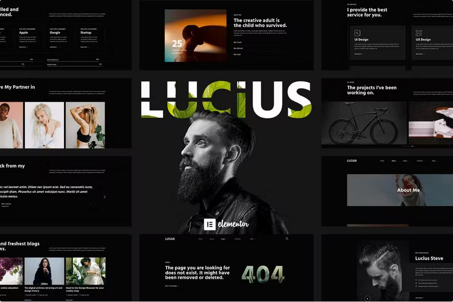 LUCIUS – PERSONAL PORTFOLIO ELEMENTOR TEMPLATE KIT